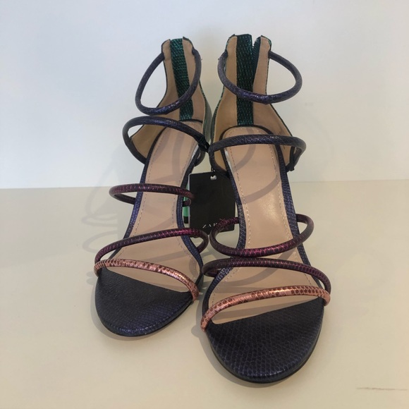 Zara Metallic Strappy Sandal - Picture 2 of 5